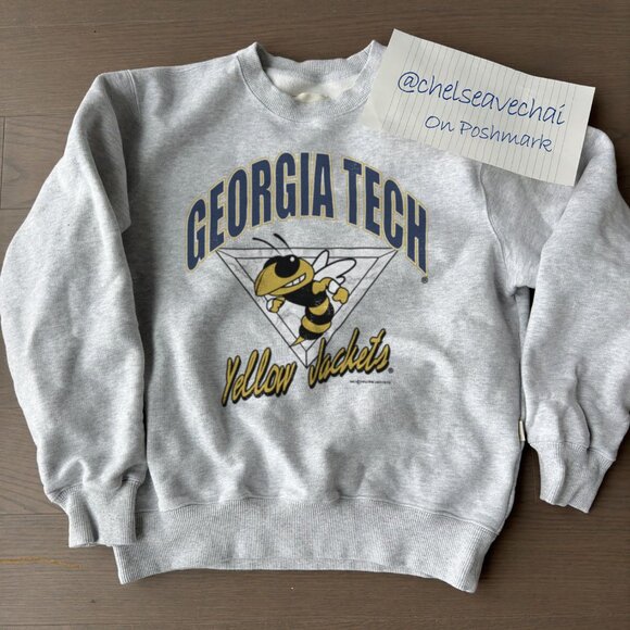 Vintage NCAA Georgia Tech Yellow Jackets Football Sweatshirt Georgia Tech Shirt - Picture 1 of 2